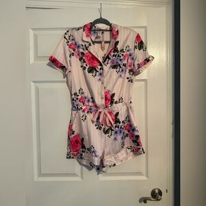 Victoria's Secret Pink Floral Pajama Romper